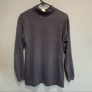 VINTAGE Puritan | Grey turtle neck cotton/polyester shirt